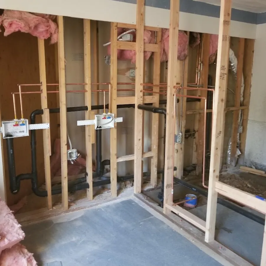 Copper pipe rough-in and plumbing installation in Valdosta